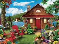 Jigsaw Puzzle House for rest