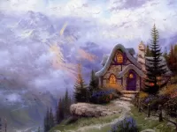 Jigsaw Puzzle House on mountain