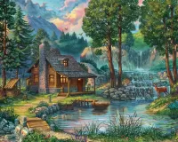 Jigsaw Puzzle The cabin in the woods
