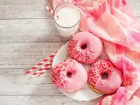 Puzzle Donuts with Milk
