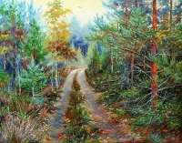 Jigsaw Puzzle The road in the woods