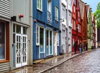Quebra-cabeça Rain in Bergen