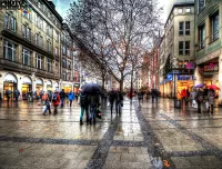 Jigsaw Puzzle Rain in Munich