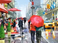 Jigsaw Puzzle Rain in New York
