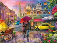 Jigsaw Puzzle Rain in Paris