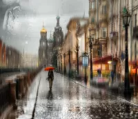 Rompecabezas Rain in St. Petersburg