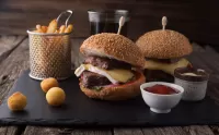 Jigsaw Puzzle Two burgers