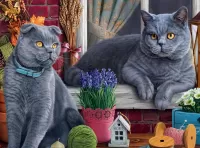 Jigsaw Puzzle Two cats