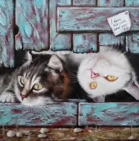 Quebra-cabeça Two cats