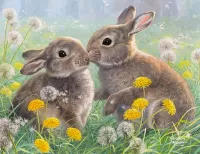 Slagalica two rabbits
