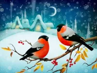 Jigsaw Puzzle Two bullfinches