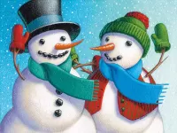 Quebra-cabeça Two snowmen