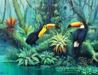 Jigsaw Puzzle two toucans