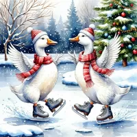 Puzzle Dwie wesołe gęsi