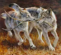 Quebra-cabeça Two wolves