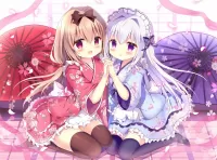 Jigsaw Puzzle Two girls