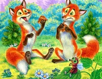 パズル Two foxes