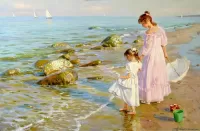 Jigsaw Puzzle Two sisters on the shore