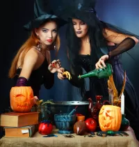 Jigsaw Puzzle Two witches potion