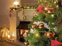 Jigsaw Puzzle Fir-tree at the fire-place