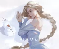Слагалица Elsa and snowman