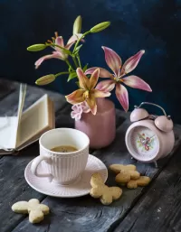 Jigsaw Puzzle Espresso with butterflies
