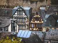 Jigsaw Puzzle half-timbered houses
