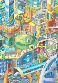 Jigsaw Puzzle Fantastic city