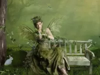 Quebra-cabeça Fairy on the bench