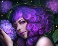 Quebra-cabeça Purple hair