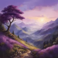 Пазл Фиолетовый пейзаж