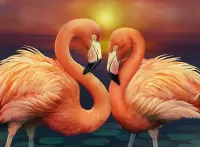 Пазл Фламинго