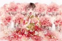 Quebra-cabeça Flower kimono
