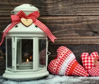 Jigsaw Puzzle Lantern with bow