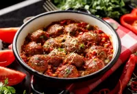 Puzzle Meatballs in spicy sauce