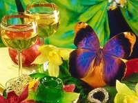 Jigsaw Puzzle Fruit and champagne