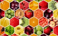 パズル Fruit and berry collage