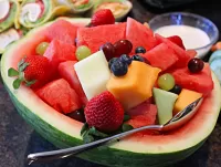 Puzzle Fruit and berry salad