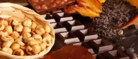 パズル Hazelnuts with chocolate