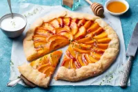 Puzzle biscuit with peaches
