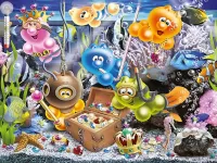 Jigsaw Puzzle Life of Gelini - in aquarium