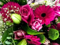 Jigsaw Puzzle Gerberas and roses
