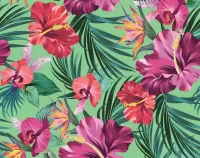 Jigsaw Puzzle Hibiscus and Orchid