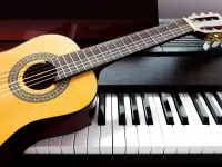 Puzzle guitar and piano