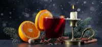 Rompecabezas Mulled wine and candle