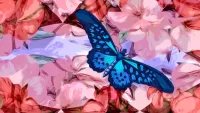 Jigsaw Puzzle Blue butterfly
