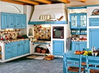 Jigsaw Puzzle Blue kitchen
