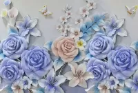 Пазл Голубые розы