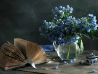 Пазл Голубые цветы
