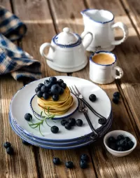 Bulmaca Blueberries and pancakes